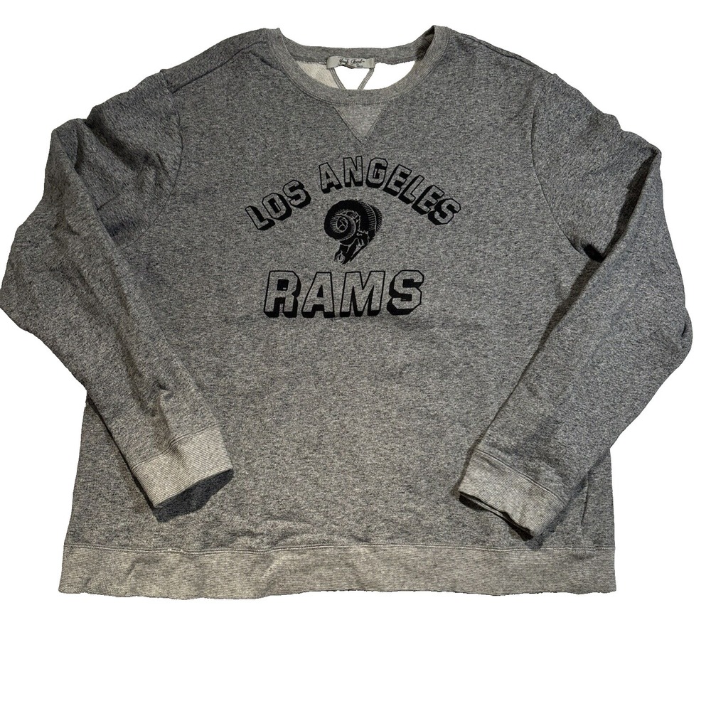Junk Food Mens Los Angeles‎ Rams Sweatshirt Heather Gray NFL Pullover 2XL